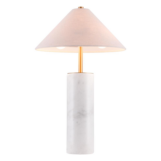 Ciara Table Lamp Beige & White