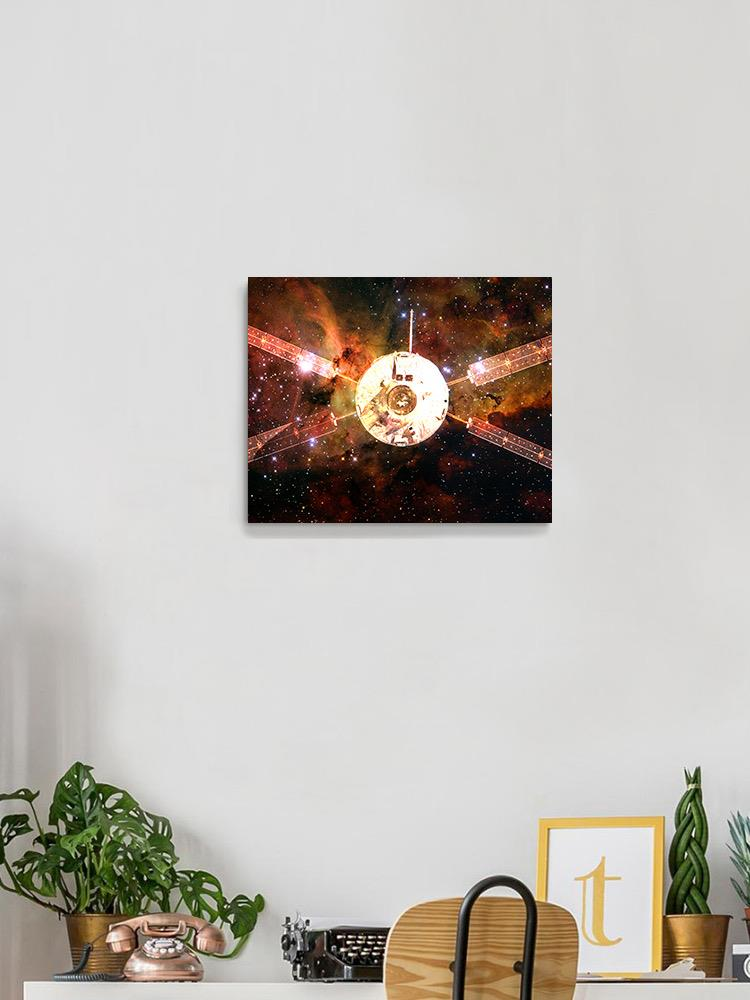 A Spacecraft Into Space Wrapped Canvas -Image by Shutterstock