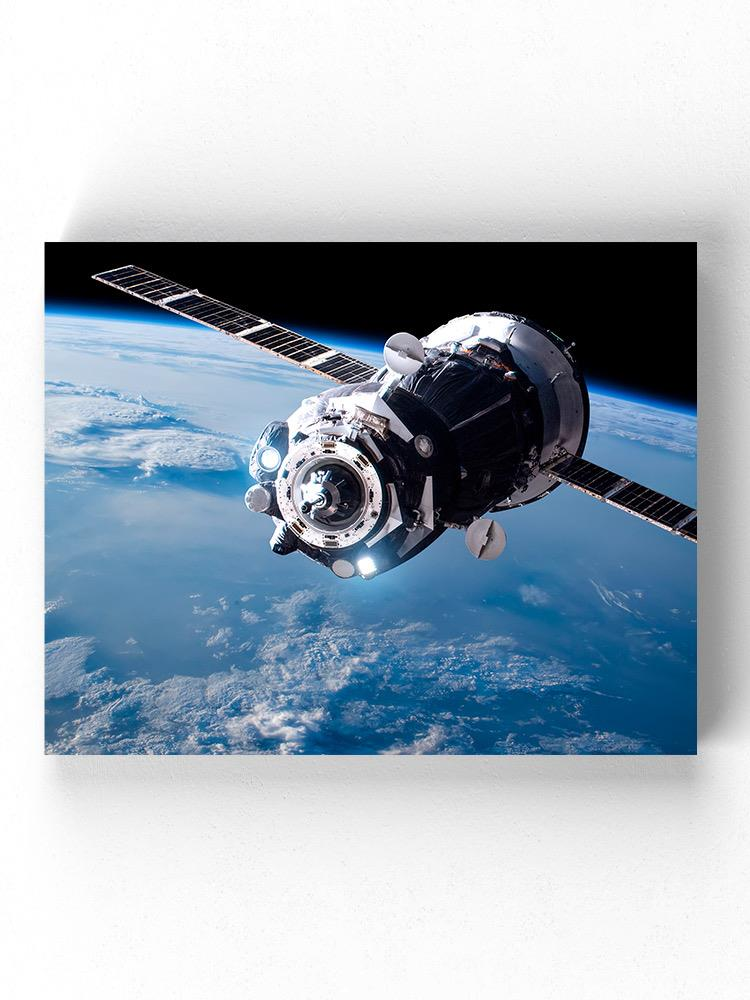 A Satellite Orbiting Earth Wrapped Canvas -Image by Shutterstock