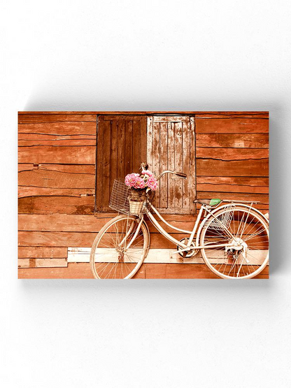 Bicycle With Flowers Wrapped Canvas -Image by Shutterstock