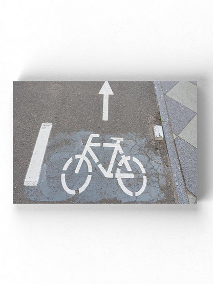 Bicycle Path Sign Wrapped Canvas -Image by Shutterstock