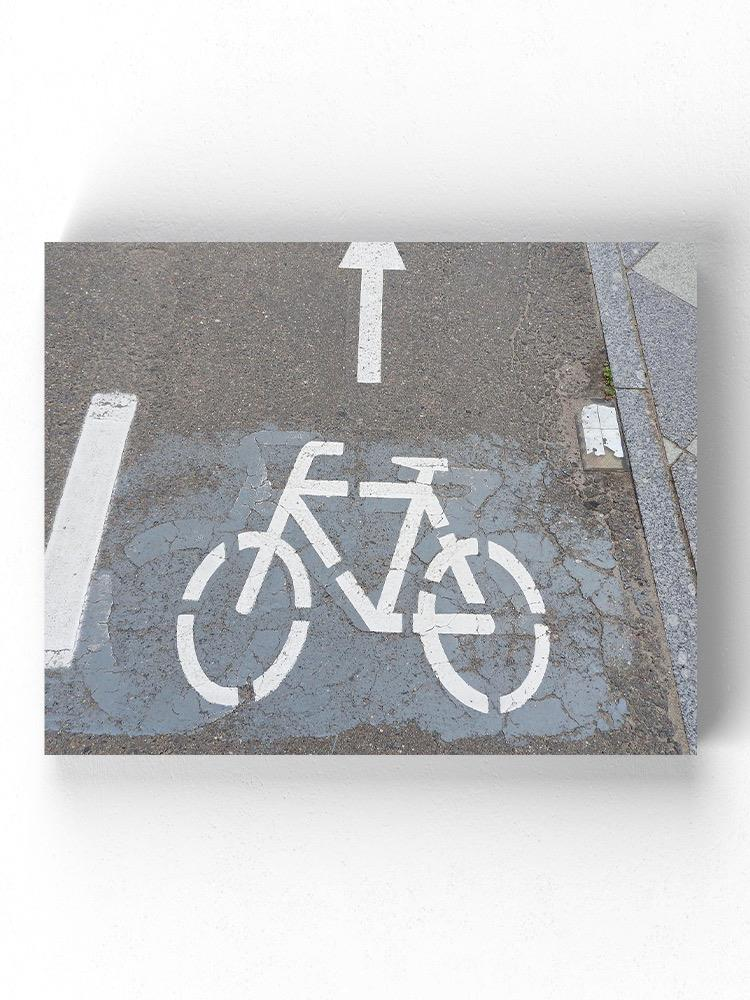 Bicycle Path Sign Wrapped Canvas -Image by Shutterstock