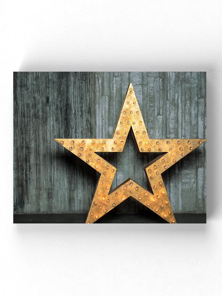 Big Star With Lights Wrapped Canvas -Image by Shutterstock