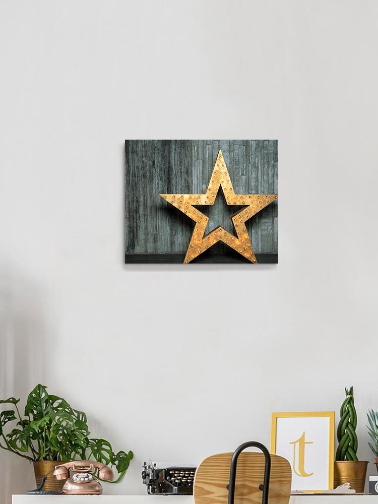 Big Star With Lights Wrapped Canvas -Image by Shutterstock