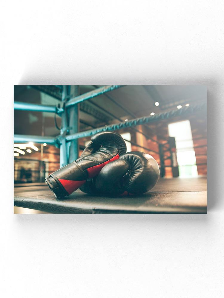 Black Boxing Gloves Wrapped Canvas -Image by Shutterstock