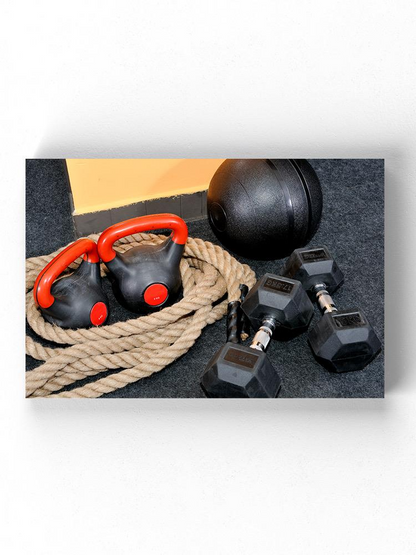 Weights And A Rope Wrapped Canvas -Image by Shutterstock