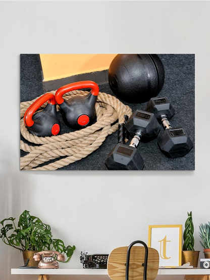 Weights And A Rope Wrapped Canvas -Image by Shutterstock