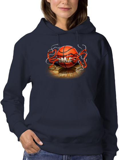 Basketball Biting Hoodie or Sweatshirt -Tom Wood Designs