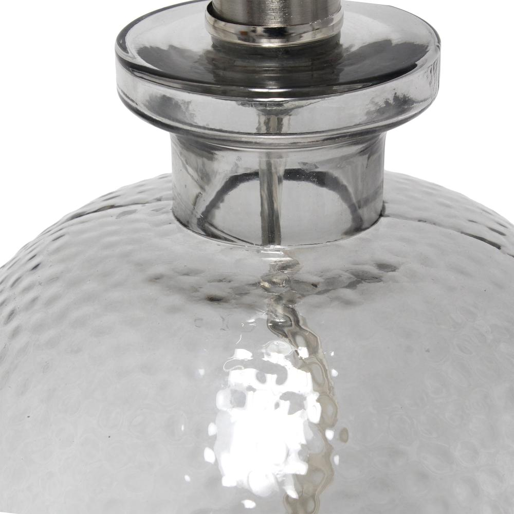 Textured Glass Table Lamp, White