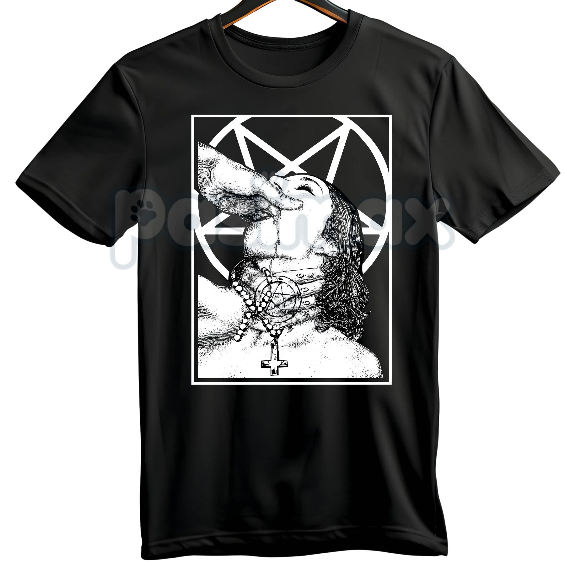 Unholy Nun Naughty Graphic T-Shirt – Dark Gothic Aesthetic Hoodie & Edgy Streetwear Sweatshirt