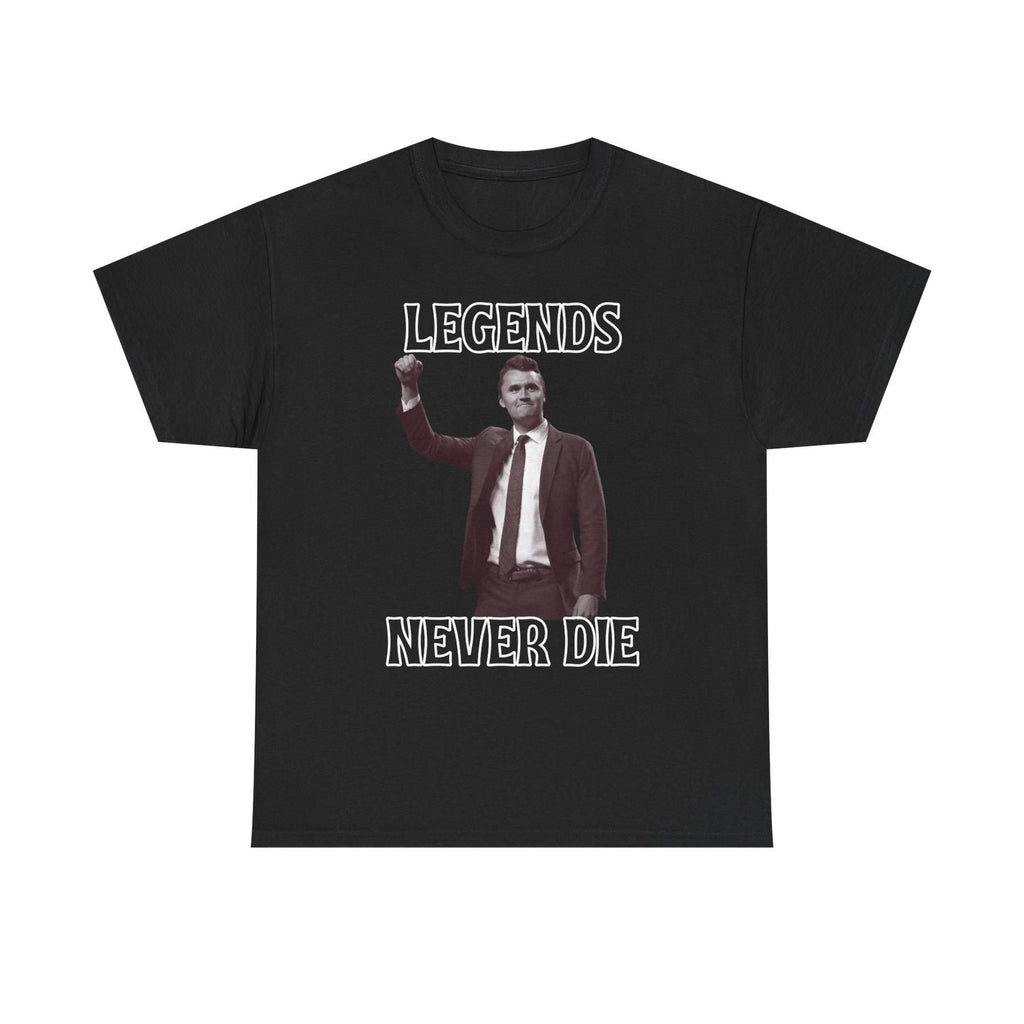 "Legends Charlie Kirk" T-Shirt - Unisex Heavy Cotton Tee, Political Figure Apparel