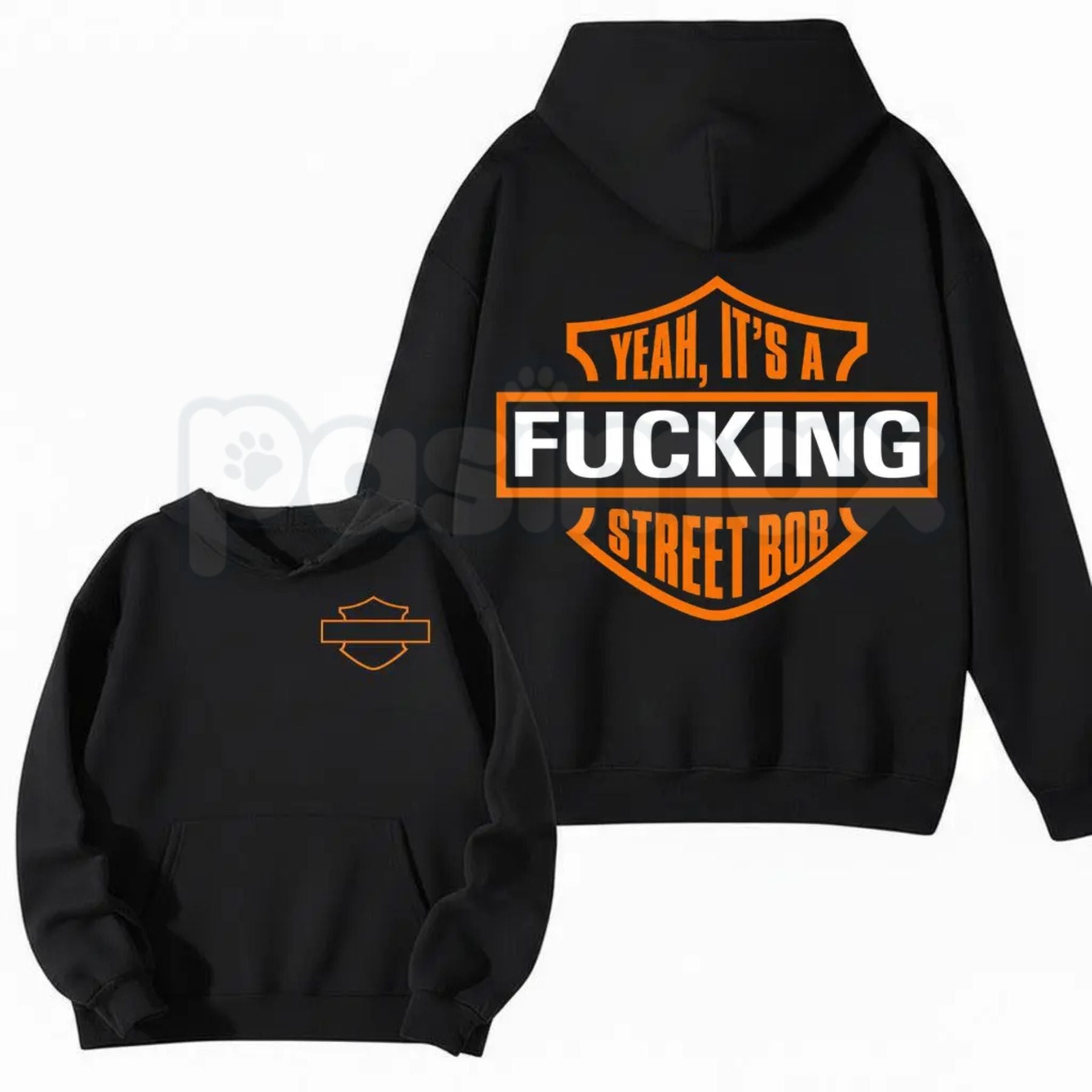 Yeah It’s A F* StreetBob Biker Hoodie – Funny Motorcycle Rider Pullover, Edgy Chopper Graphic Sweatshirt, Bold Biker Gift