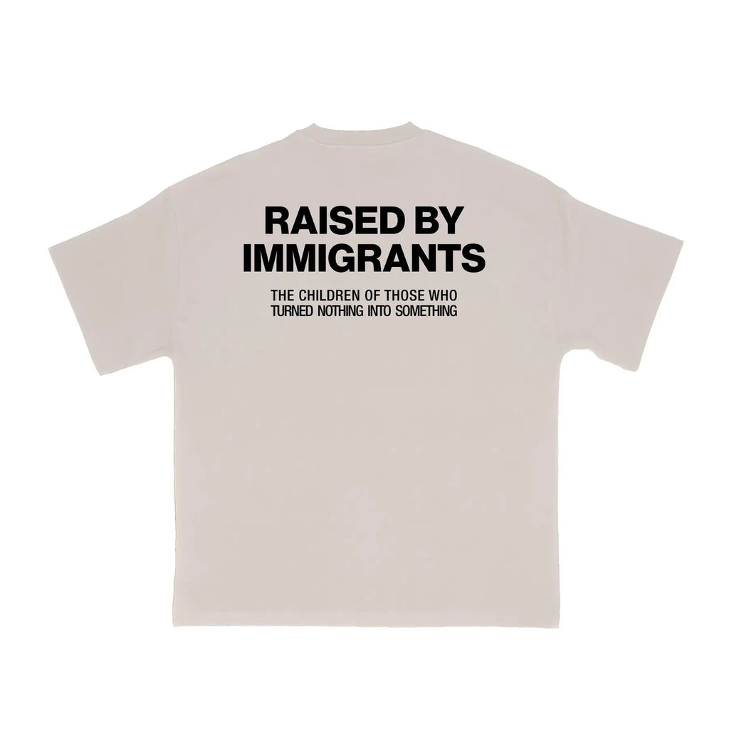 "Raised by Immigrants" Statement Tee - Empowering T-Shirt, Mexican Heritage Apparel