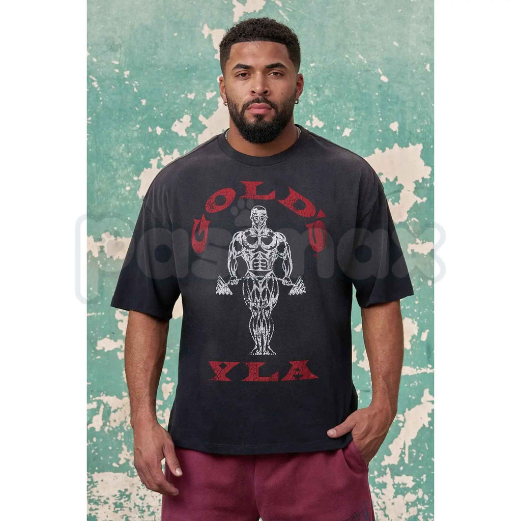 Gold's Iron Legacy Icon Tees – Vintage Bodybuilding Gym Graphic T-Shirt, Retro Powerlifting Fitness Unisex Heavy Weight Apparel