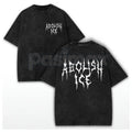 The Resistance Tour: ABOLISH ICE Heavy Metal Tee – Vintage Washed Distressed Streetwear, Radical Activist Graphic Top