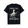 Serious Goose Graphic Shirt – Quirky Animal Art Hoodie & Funny Slogan Streetwear Sweatshirt