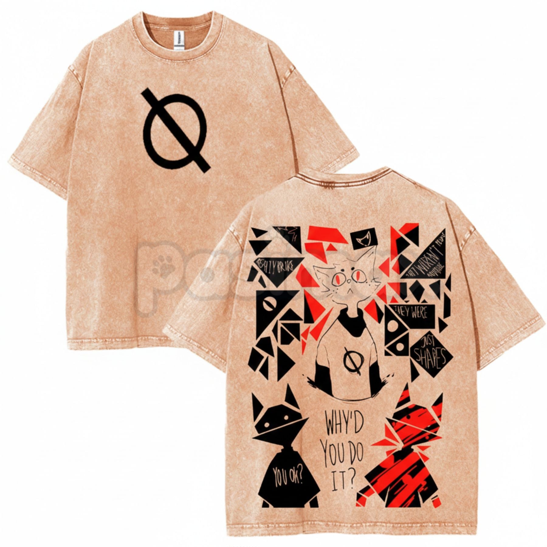 Night in The Woods Mae Borowski T-Shirt – Double Printed Acid Washed Anime Graphic Tee