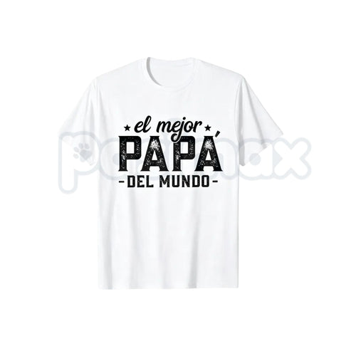 "Best Dad in the World" Spanish Father's Day T-Shirt – Proud Papa Graphic Cotton Tee