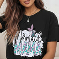 Women’s "MAMA" Print T-Shirt – Fashion Casual Round Neck Graphic Tee, Premium 100% Cotton Minimalist Motherhood Top, Soft Lived-In Heavyweight Stylish Mama Shirt, Made in USA