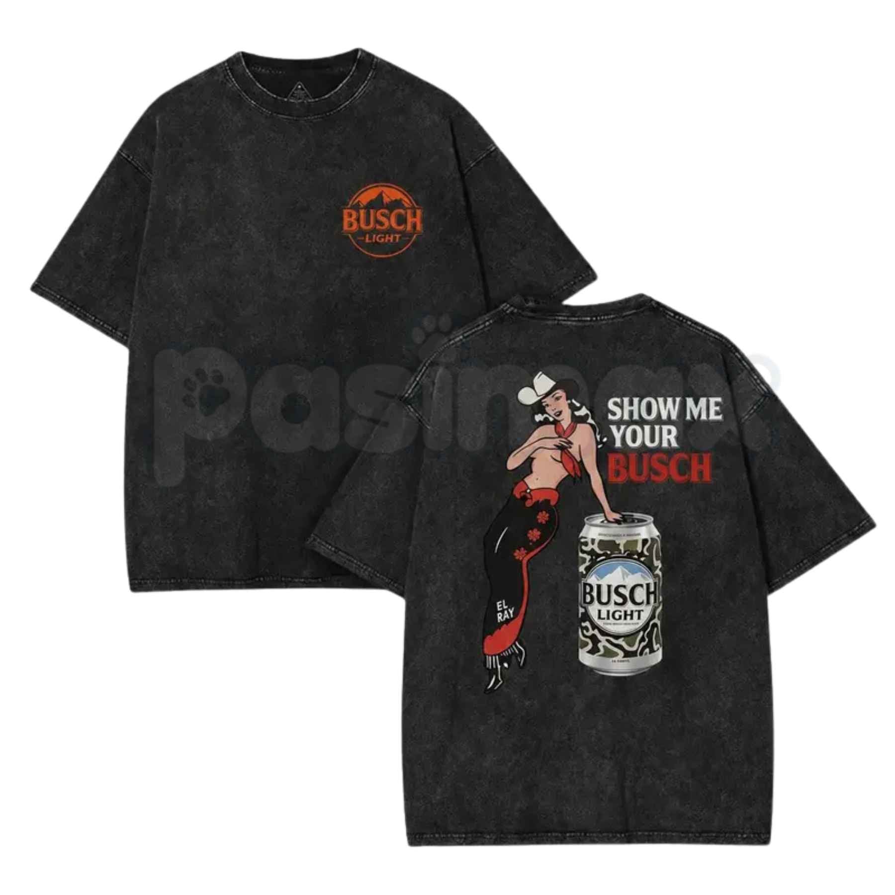 Pin Up Cowgirl Drinking T-Shirt – Y2K Dive Bar Graphic Tee, Vintage Washed Retro Western Summer Lightweight Cotton Streetwear Top