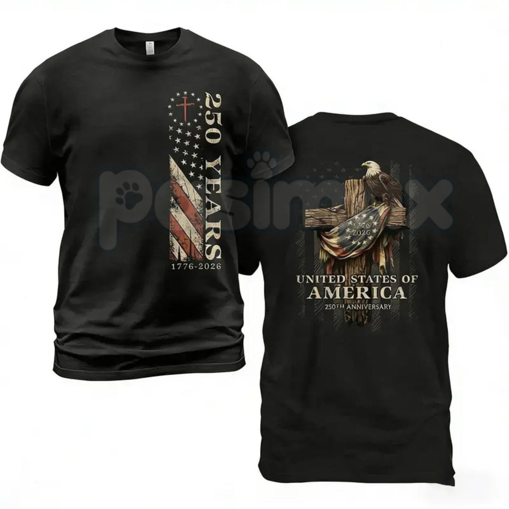 US Navy 250th Anniversary T-Shirt – Patriotic Nautical Eagle & Flag Military Veteran Pride Graphic Tee