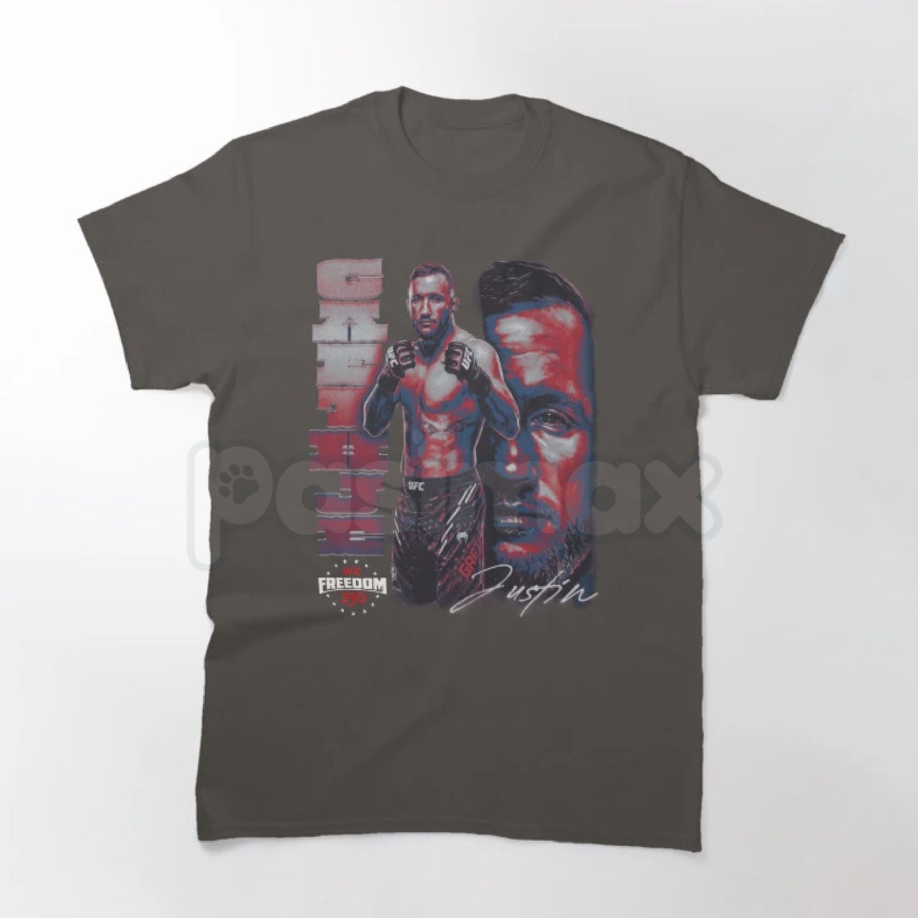 Justin Gaethje UFC Freedom 250 T-Shirt – MMA Fighter Tribute Patriotic Graphic Tee