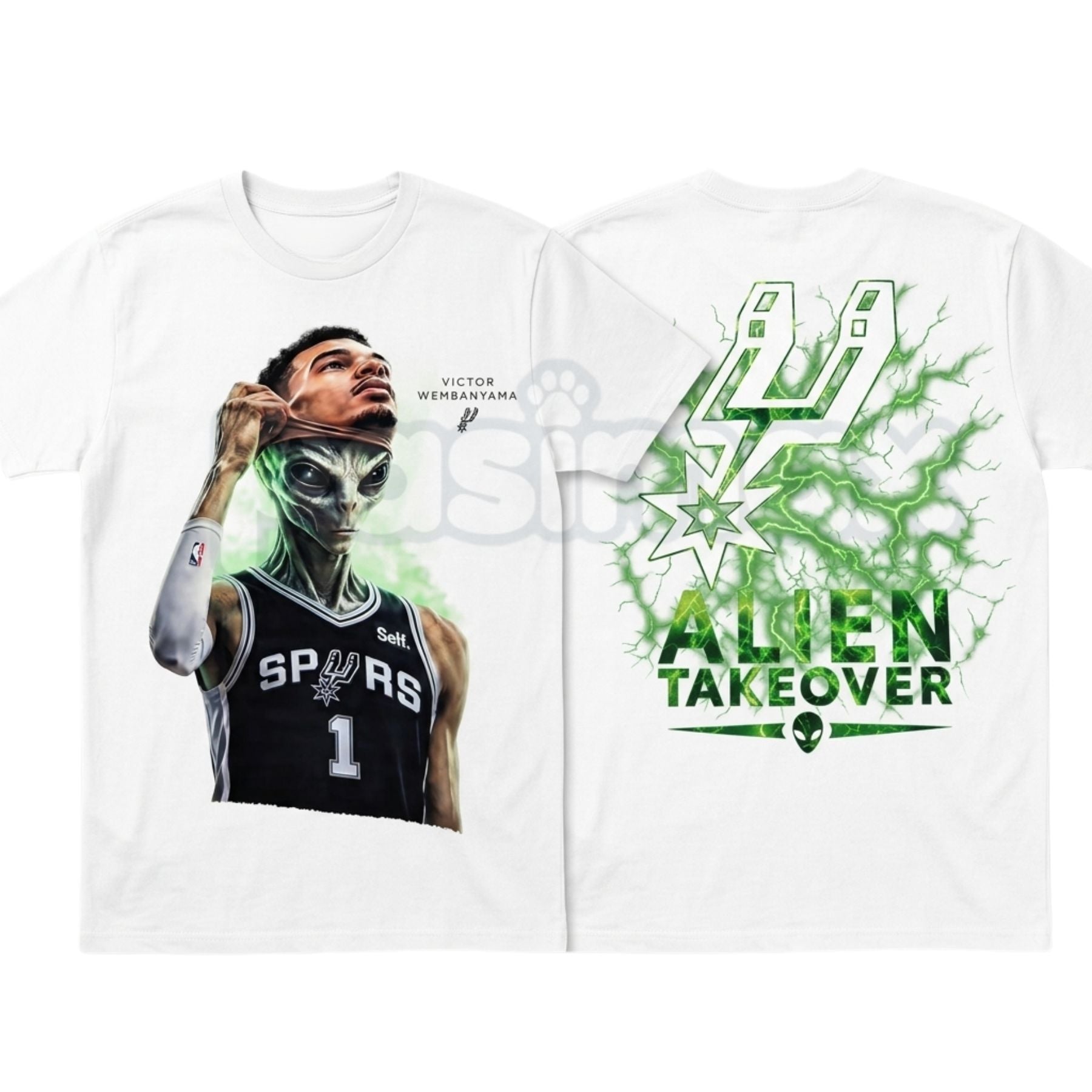 Men's "Wem Alien" Basketball T-Shirt – Wembanyama French Hoop Star Retro Graphic Tee