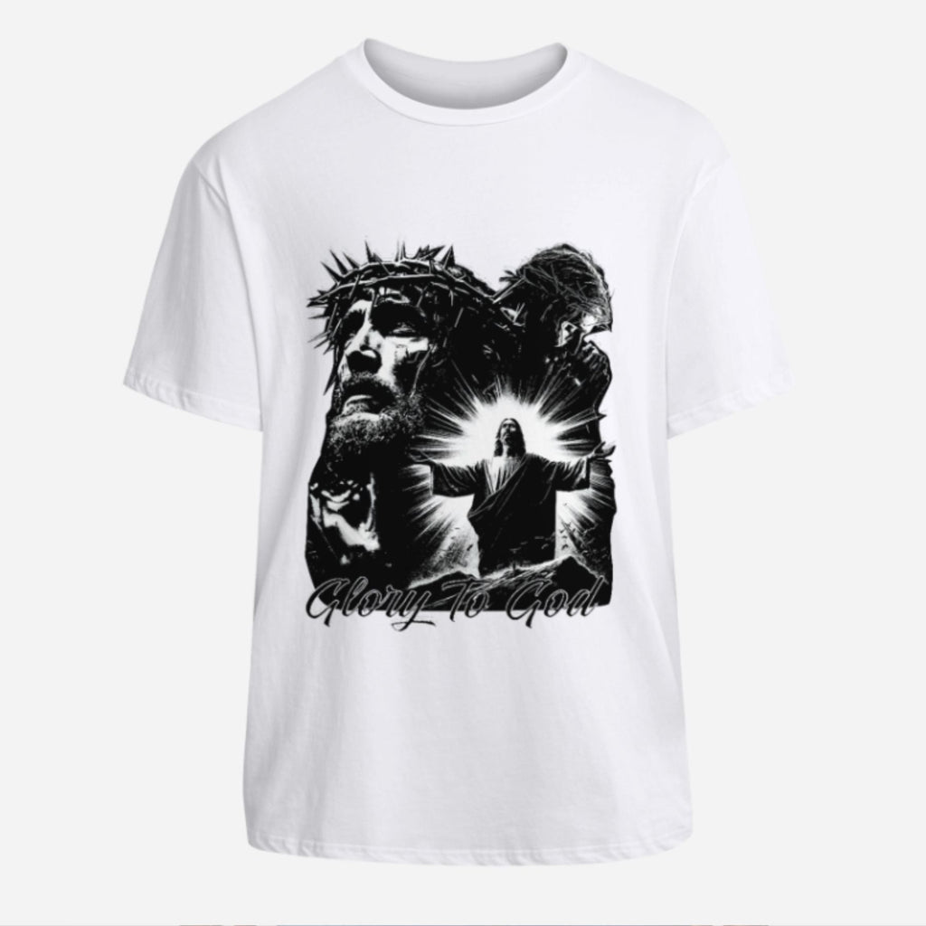 "Glory To God" Jesus T-Shirt - Y2K Rap Streetwear, Vintage Christian Graphic Tee