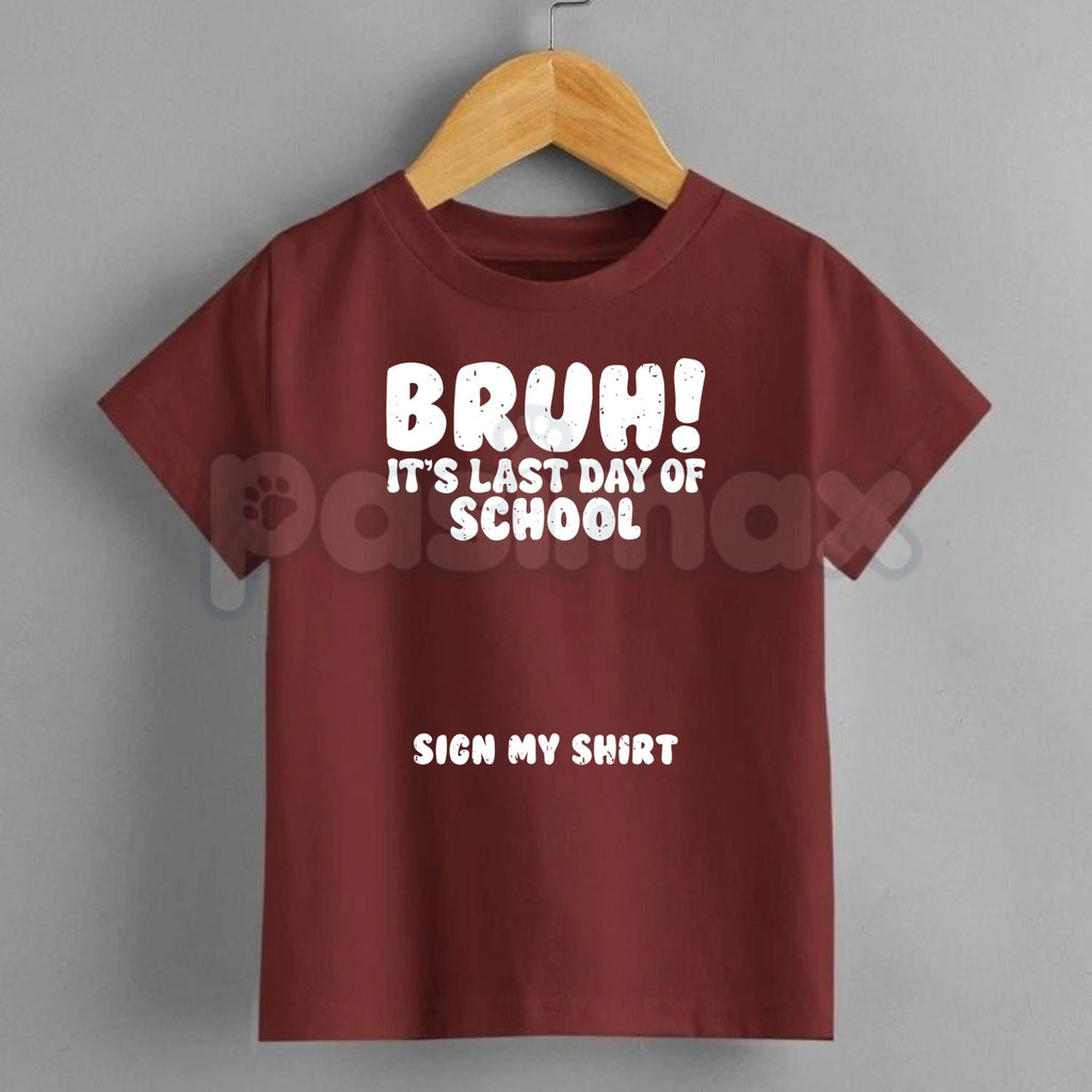 "Last Day Of School Sign My Shirt" Kids Tee – Interactive Class of 2026 Graphic Top, Remastered Heavy Cotton Student Keepsake Shirt, Soft Lived-In Graduation Party Apparel, Made in USA