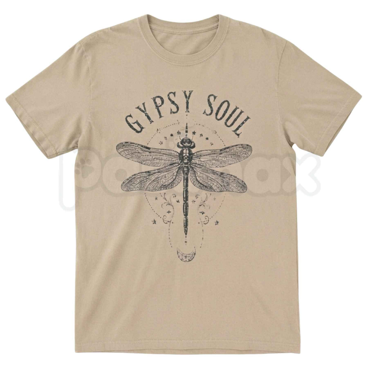 Boho Dragonfly Shirt Women Gypsy Soul Graphic Tee – Whimsical Botanical Meadow T-Shirt, Cottagecore Wanderlust Aesthetic Unisex Floral Top