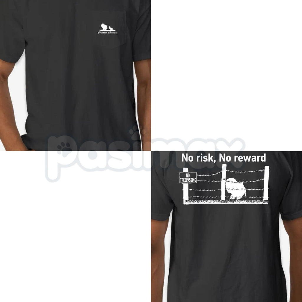 "No Risk No Reward" Wild Turkey Hunting T-Shirt – Vintage Strutting Turkey Graphic Tee, Premium 100% Cotton Hunter Gift Idea, Soft Lived-In Heavyweight Outdoor Pursuit Shirt, Made in USA