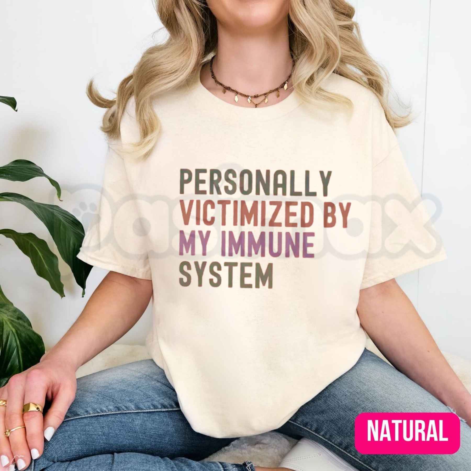 Personally Victimized By My Immune System T Shirt – Funny Allergy Autoimmune Humor Tee, Sarcastic Spoonie Mean Girls Parody Unisex Classic Cotton Shirt
