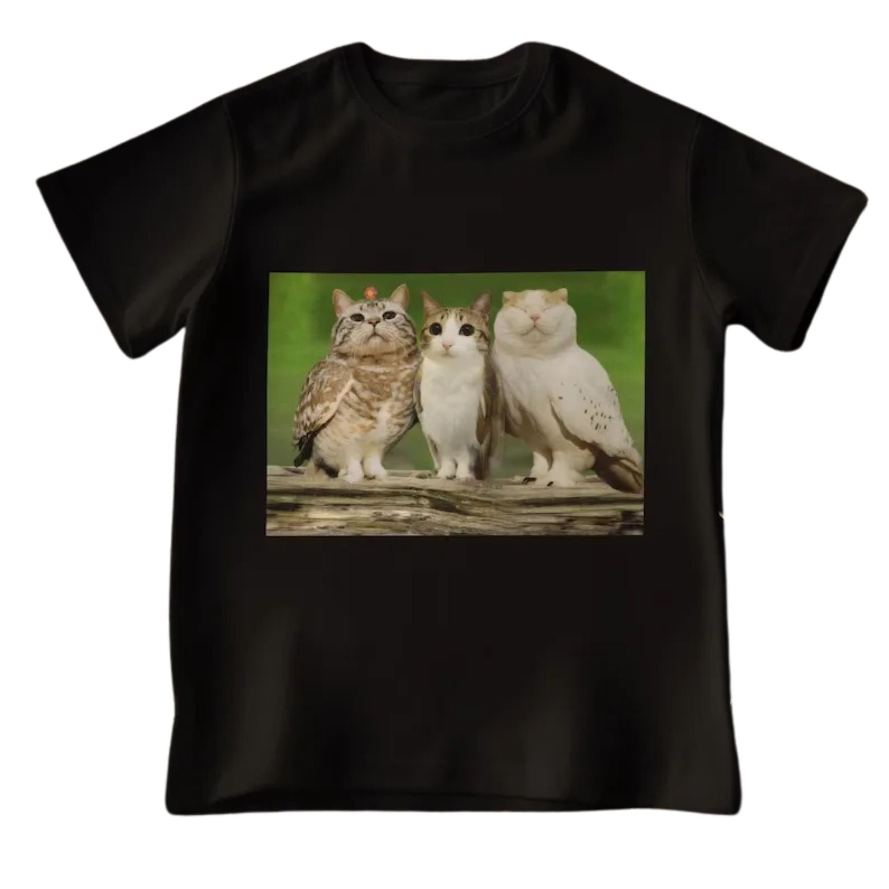 "Meowl with Family" Meme T-shirt - Funny Cat Lover Gift, Unisex Brainrot Tee