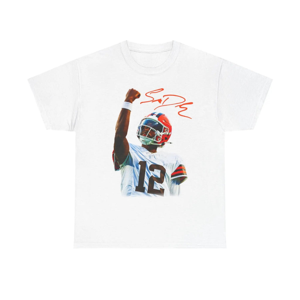 Shedeur Sanders 'Celly' T-Shirt - Football Graphic Tee, Colorado Fan Apparel