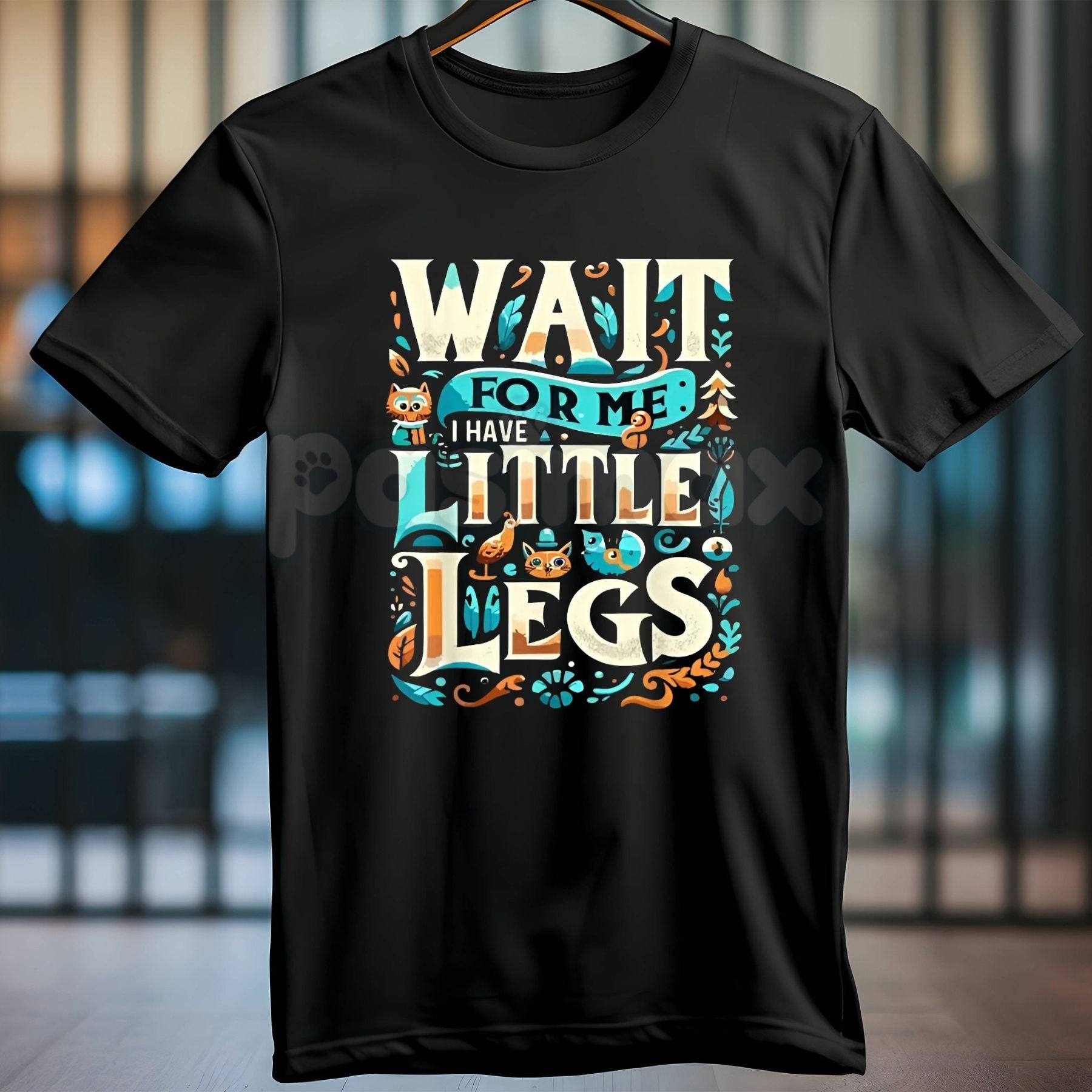 "Wait For Me I Have Little Legs" Funny T-Shirt - Cute Short People Graphic Tee, Funny Corgi & Dachshund Lover Shirt, Relatable Sarcastic Humor Gift Apparel