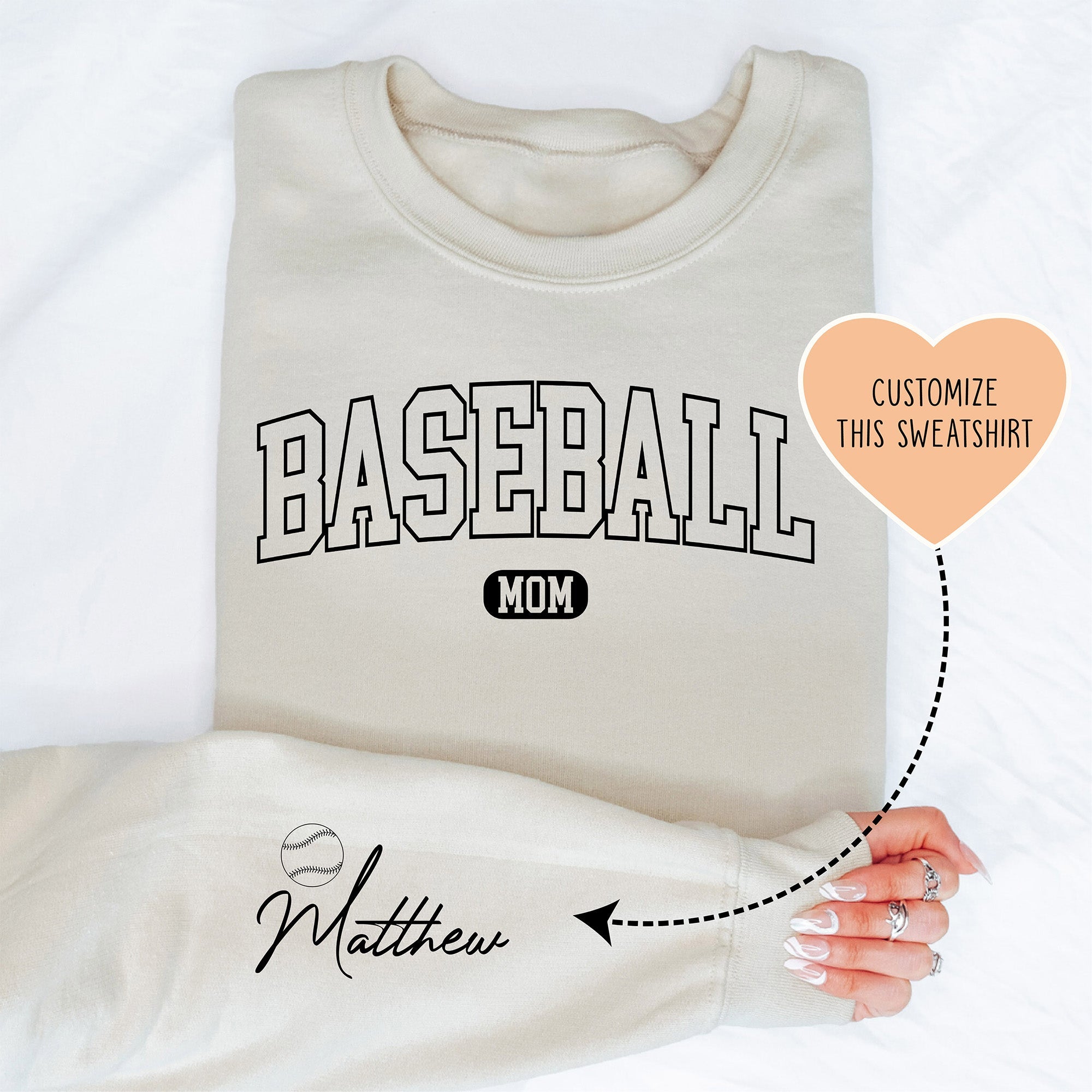 Custom Baseball Mom Sweatshirt