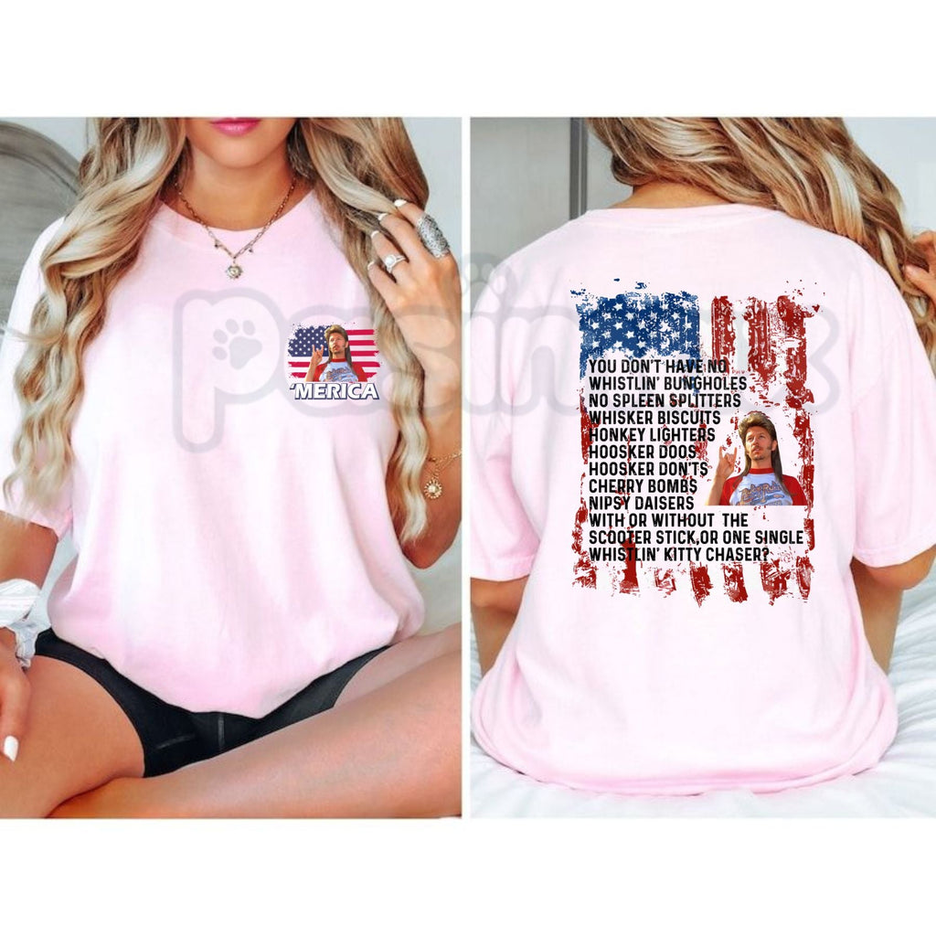 "Joe Dirt" Funny 4th of July T-Shirt – Retro USA Fireworks Graphic Tee, Premium 100% Cotton Cult Classic Movie Shirt, Sarcastic Patriotic Unisex Top, Made in USA