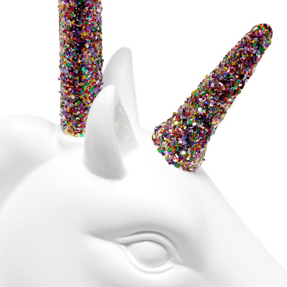 Sparkling Rainbow and White Unicorn Table Lamp