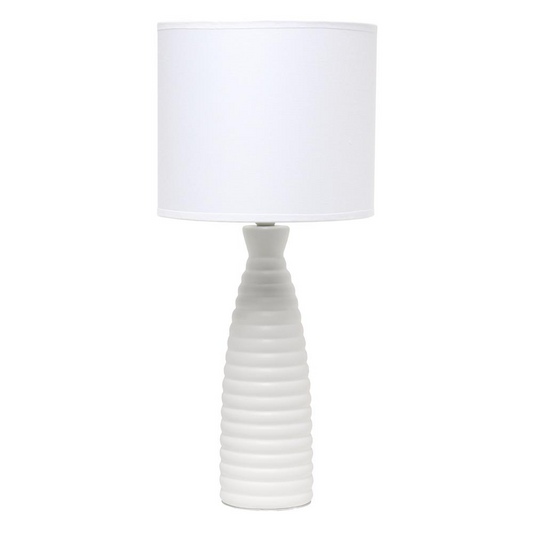 Alsace Bottle Table Lamp, Off White