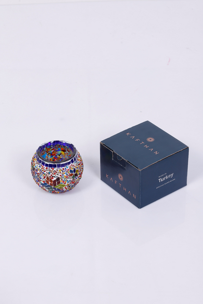 Multicolor Star Mosaic Candle Holder