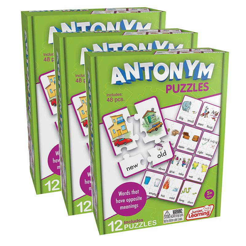 Antonym Puzzles, 12 Per Set, 3 Sets