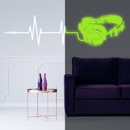 Vinyl Wall Decals, Luminous Melodies Design, Self-Adhesive Wall Art Stickers