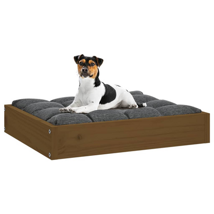 vidaXL Dog Bed Honey Brown 20.3"x17.3"x3.5" Solid Wood Pine