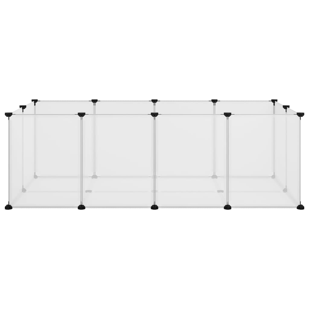 vidaXL Small Animal Cage Transparent 56.7"x29.1"x18.3" PP and Steel