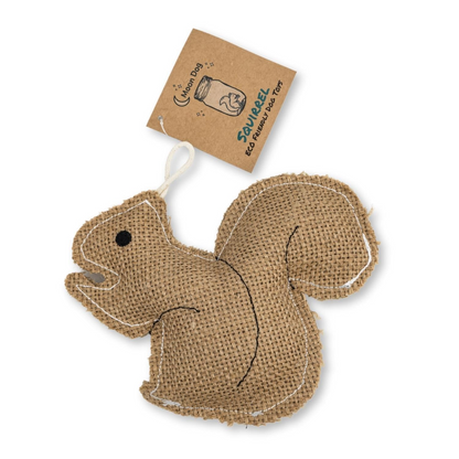 Rustic Jute Squirrel: Sustainable Eco Dog Chew Toy