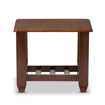 Cherry Finished Brown Wood Living Room Occasional End Table