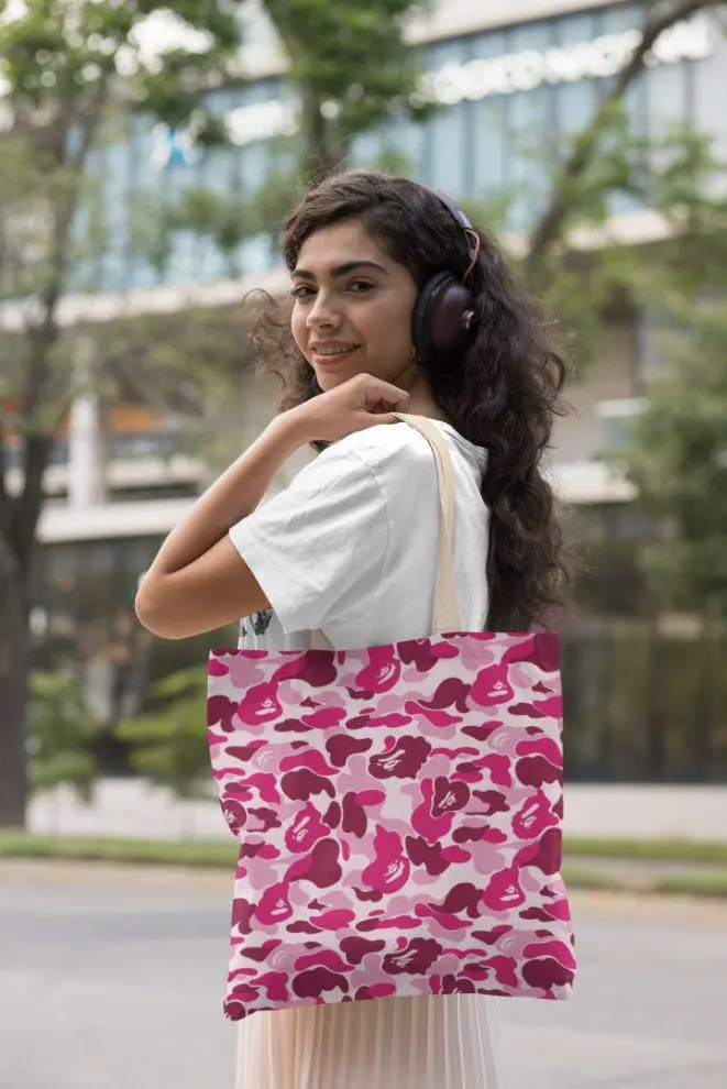 Alpine Pink Pattern Tote Bag