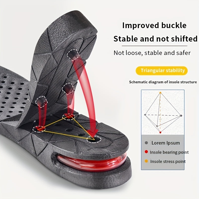 Invisible Height Increased Insole, Men Women Heel Lift - Taller Shoe Insert Pads - Adjustable - More Comfortable Supporting Insole For Unisex