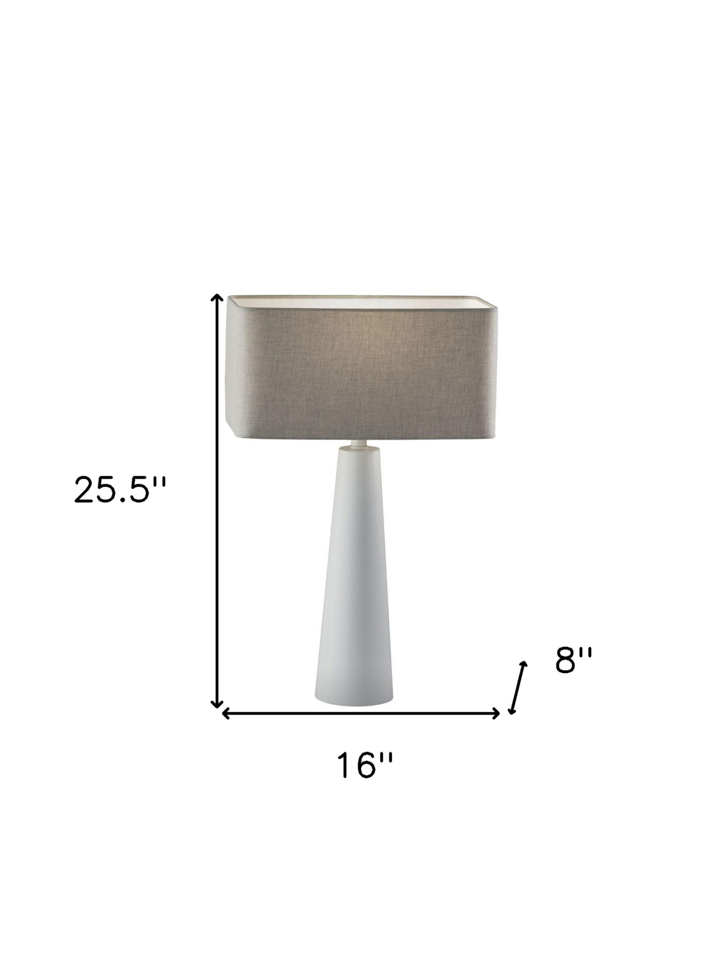 "Urban Edge White Metal Table Lamp"