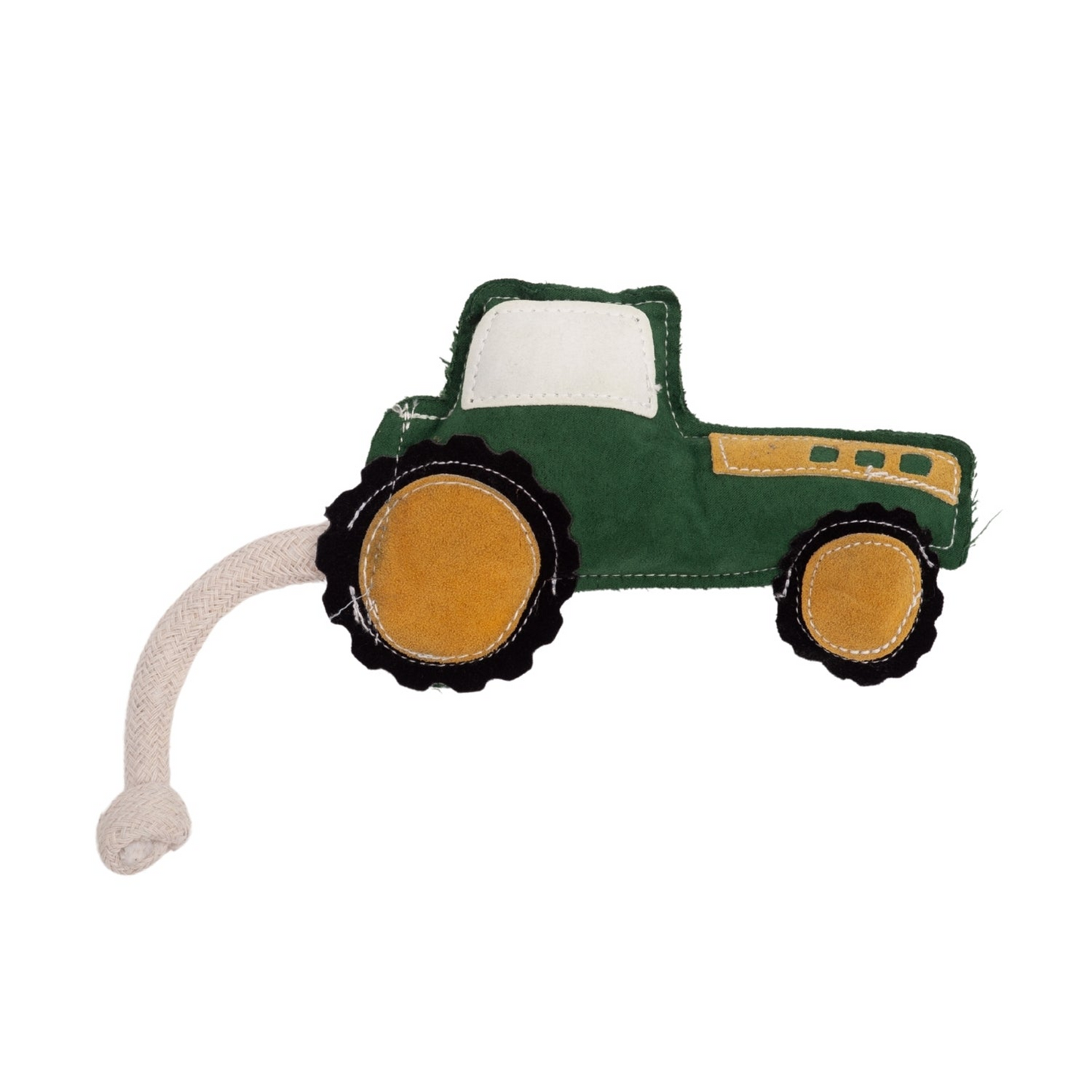 Country Living Green Tractor Vegan Leather Dog Chew Toy